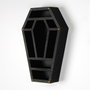 Hanah Home Cry038 Estantería decorativa de pared de madera maciza Negra